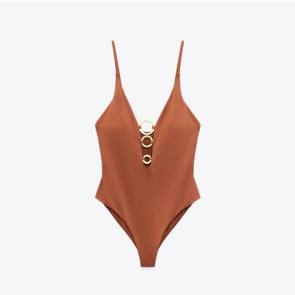 ZARA GEOMETRIC PIECE SWIMSUIT SIZE S - Picture 2 of 6
